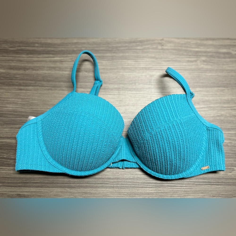 Pink by Victoria’s Secret Teal Push Up Swim Top Size XL
